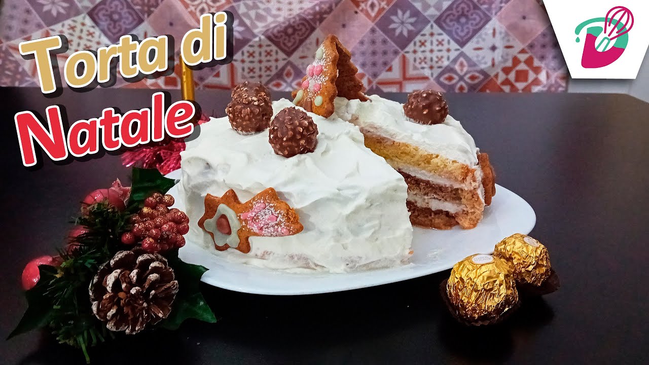 ⭐TORTA DI NATALE INNEVATA ⛄ | Panna e Ferrero Rocher ⭐