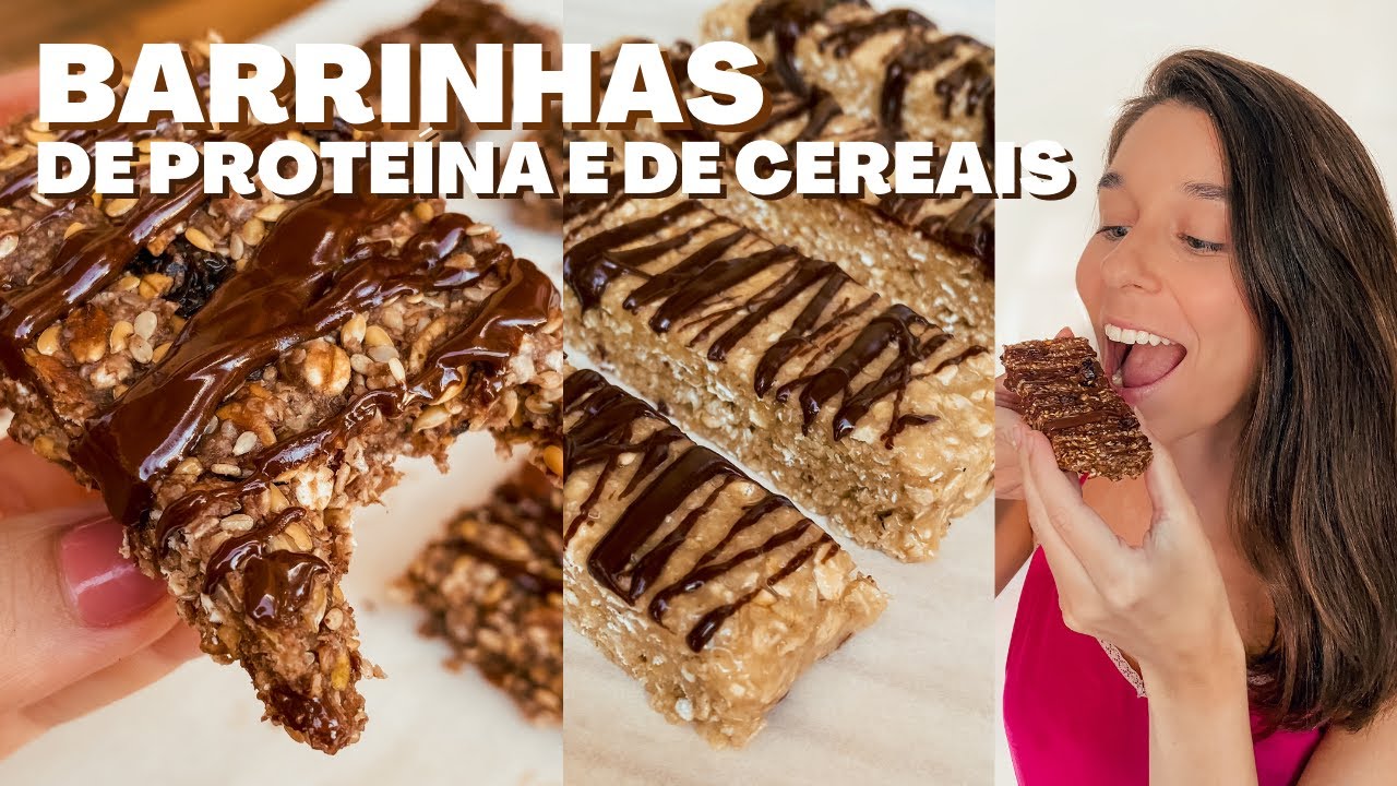 BARRA DE CEREAL E BARRA DE PROTEÍNA CASEIRAS
