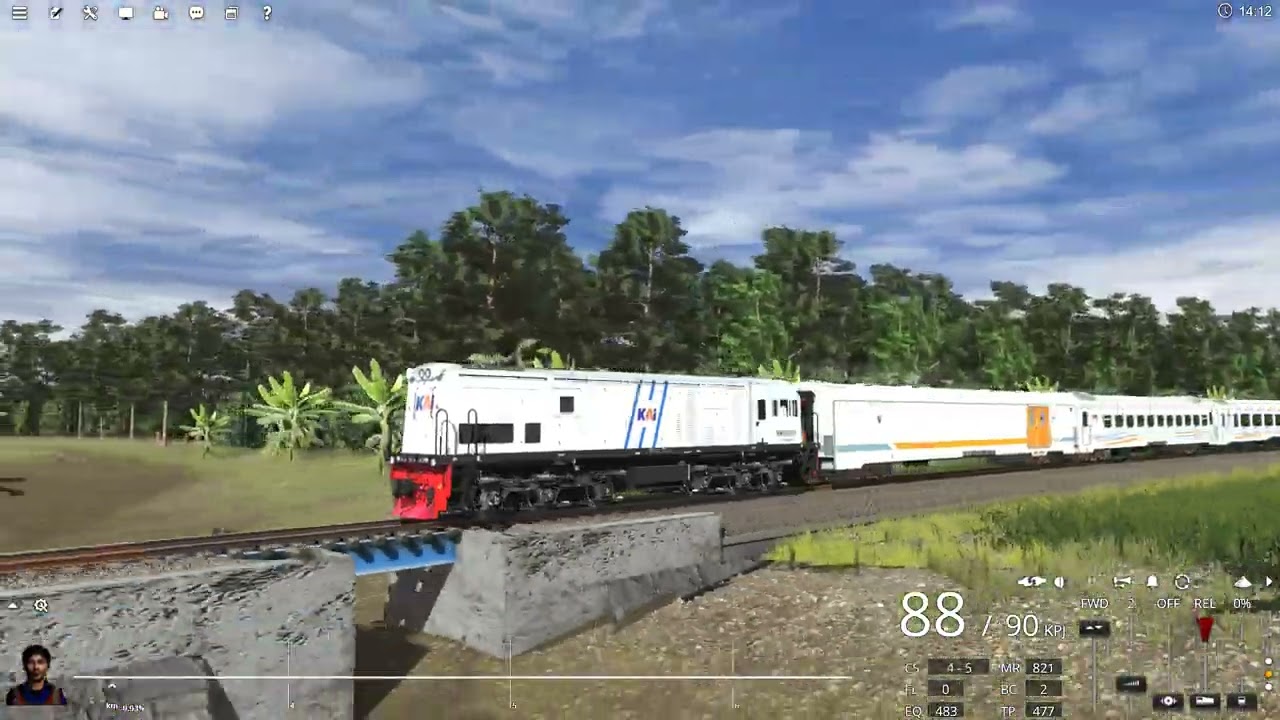 Joyride Longhood Dinas Kereta Api Sribilah Perbaungan - Lubuk Pakam || Trainz Simulator Indonesia.