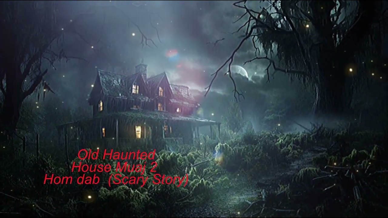 Old Haunted  Houase Muaj 2 Hom Dab Scary Story