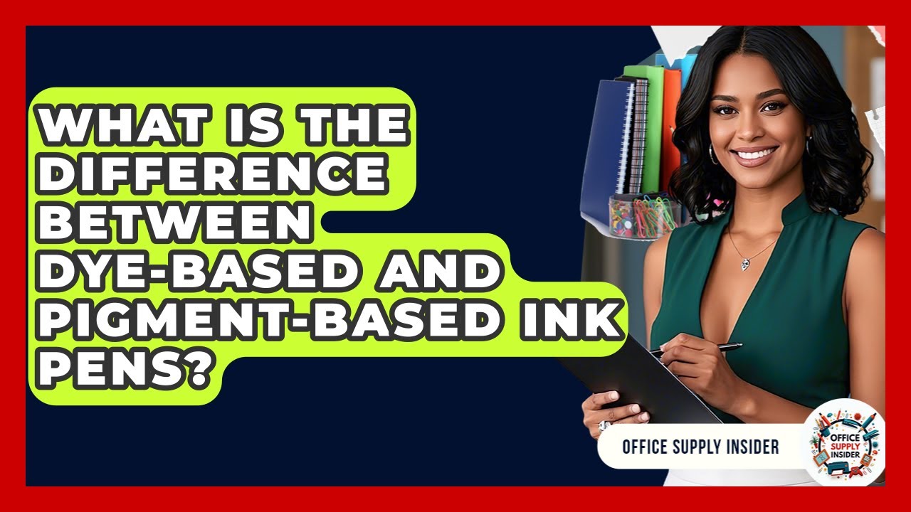 What Is The Difference Between Dye-based And Pigment-based Ink Pens? - Office Supply Insider