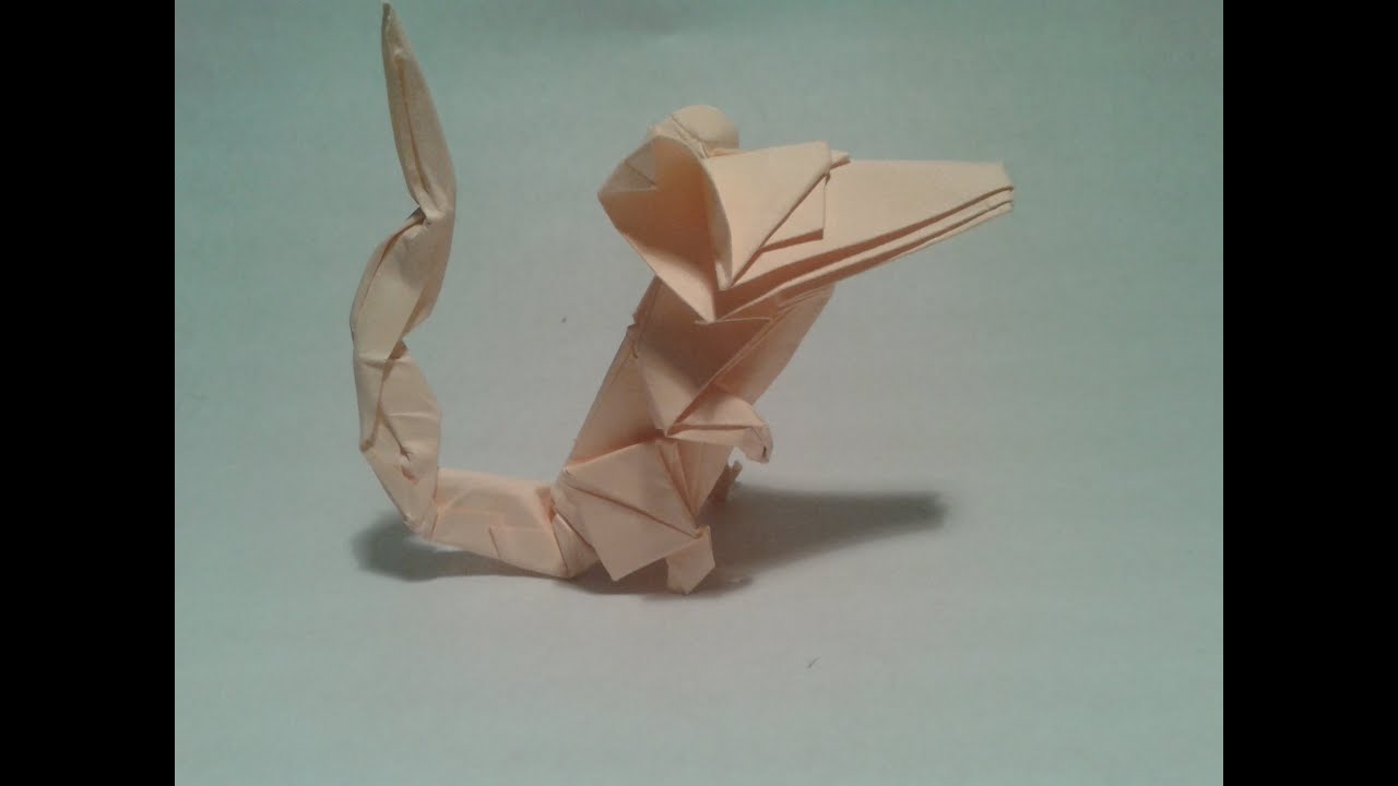 Origami - How to make an origami mouse (origami instructions)