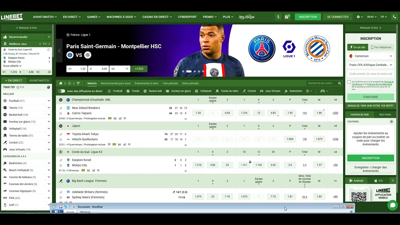 Voici le nouveau code promo Linebet 2023