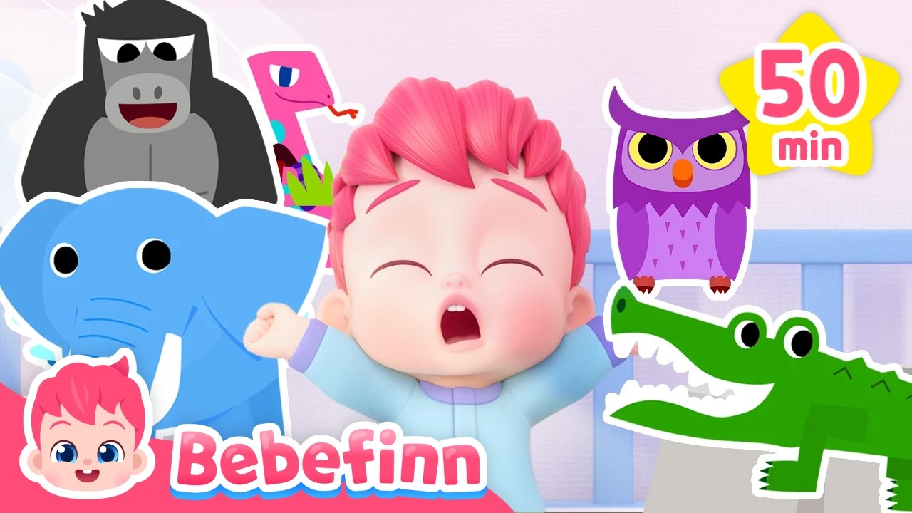ABC Animals & Baby Shark! 🦁🦈 Learn Animal Names & Sounds | Bebefinn Nursery Rhymes