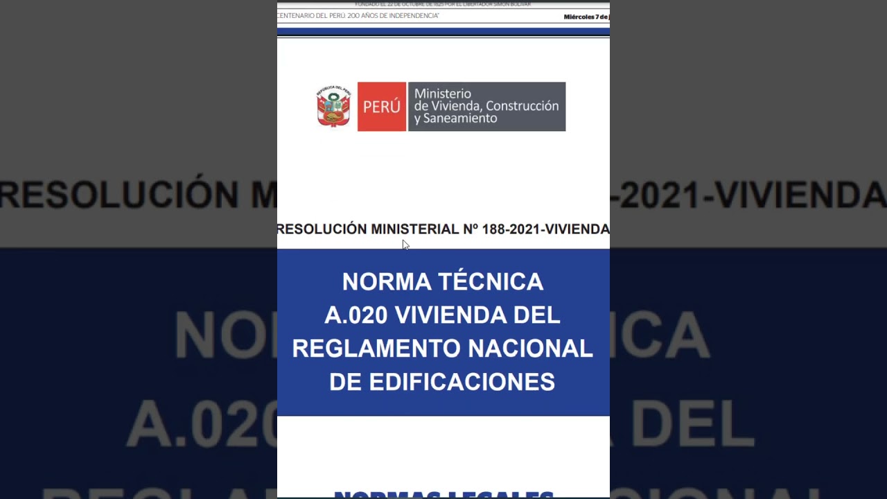 REGLAMENTO NACIONAL DE EDIFICACIONES