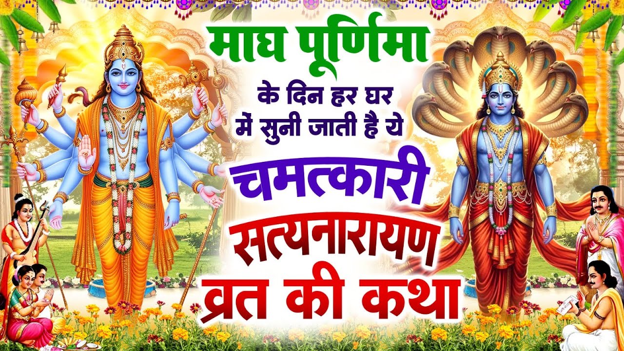 माघ पूर्णिमा के दिन हर घर में सुनी जाती हैं यह चमत्कारी सत्यनारायण व्रत की कथा~Satyanarayan Katha