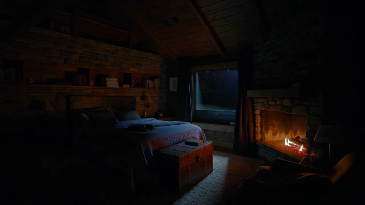Ultra Dark Room Rain 🌧️ 4K Night Storm Sounds for Sleep, Study & Meditation