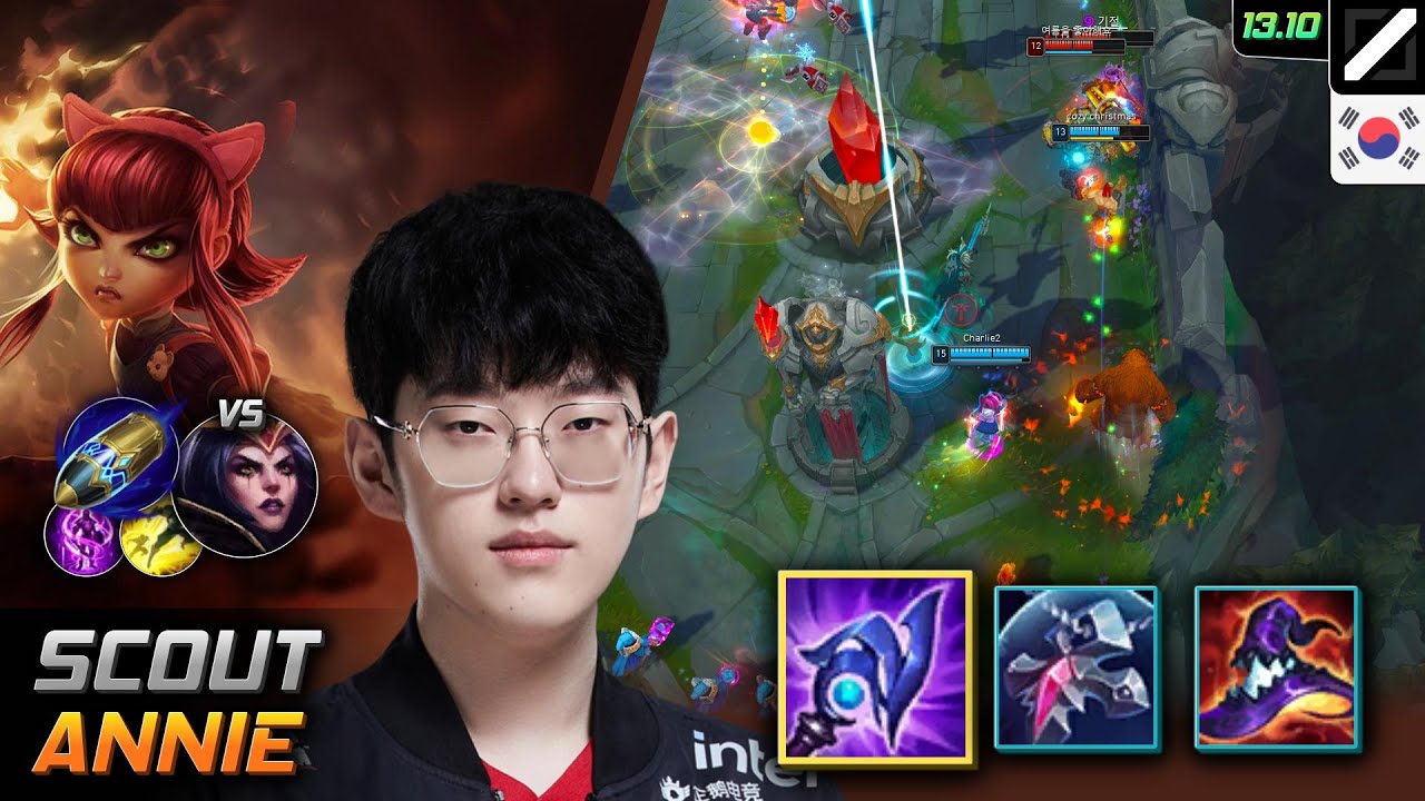 Scout Annie Mid Build Luden's Tempest First Strike vs LeBlanc - LOL KR GrandMaster Patch 13.10