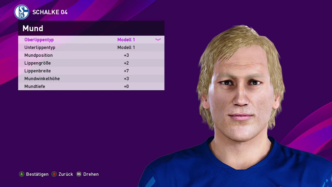 PES 2020 Rolf R&uuml;ssmann Face + Stats