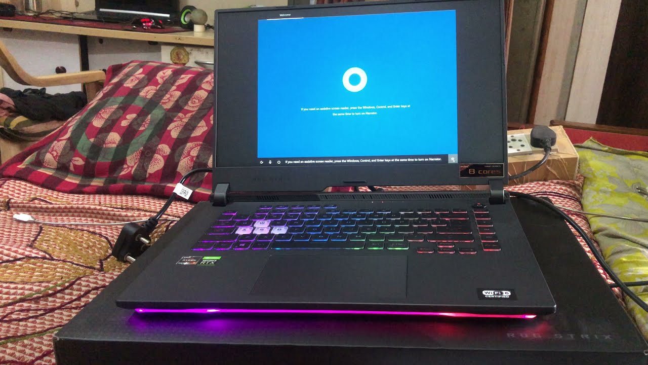 ASUS ROG Strix G15 G513QM-HN319TS Starting The laptop First Time