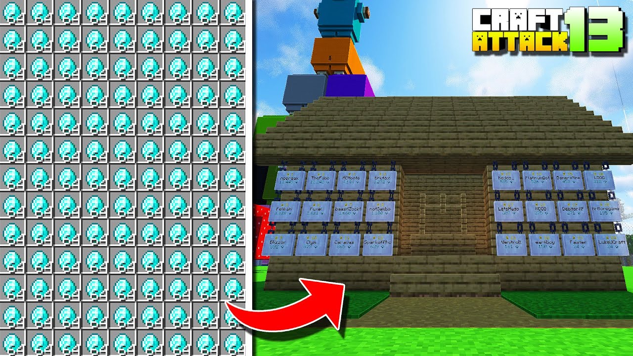 DIAMANT BANK im SHOPPING DISTRICT! Wer ist der REICHSTE SPIELER? Minecraft Craft Attack 13 #42