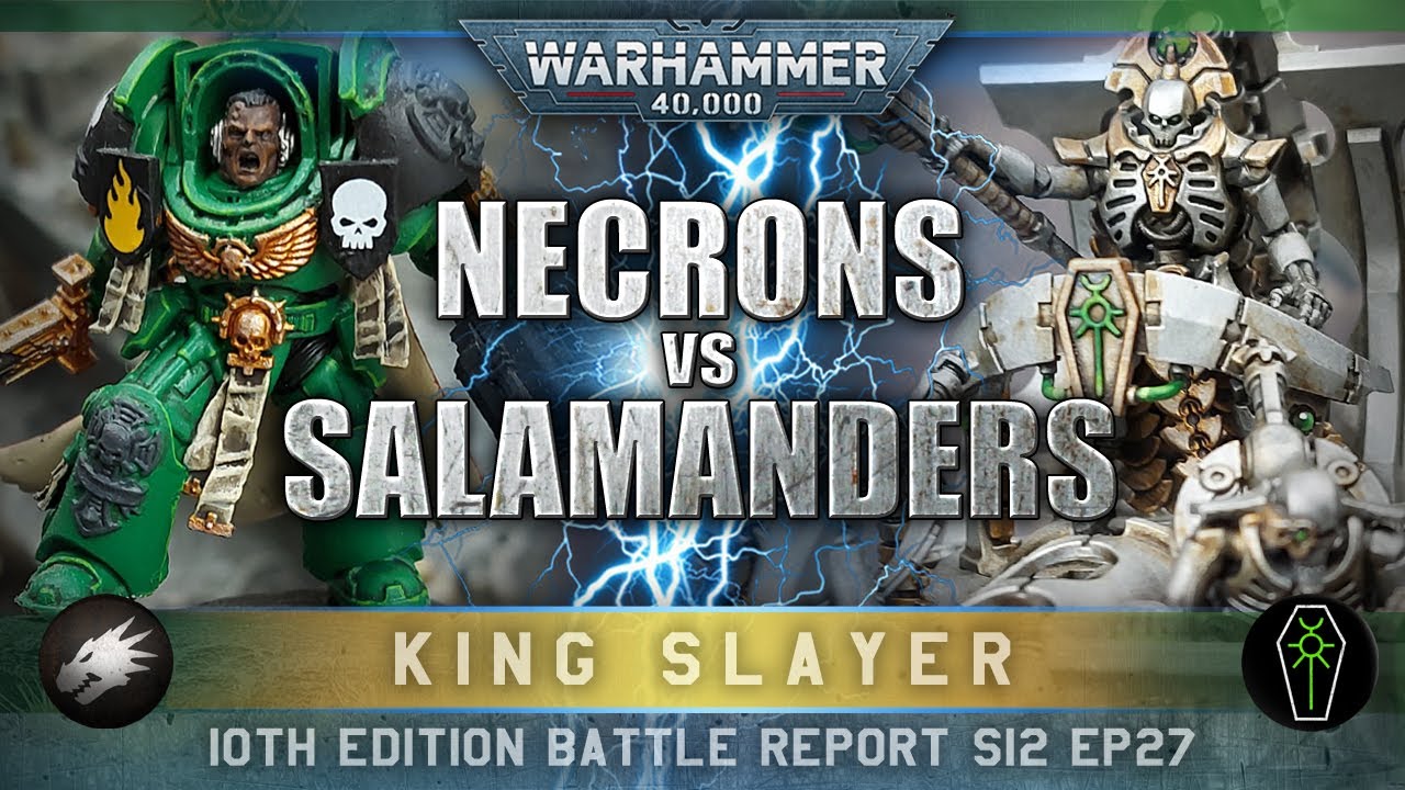 Necrons vs Salamanders Space Marines Battle Report Warhammer 40K 10th Edition 2000pts