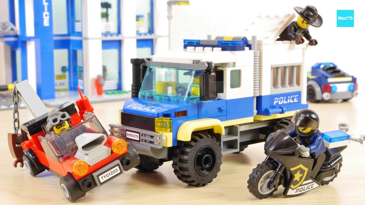 レゴ シティ ドロボウの護送車 60276 黒バイ／ LEGO City Police Prisoner Transport Speed Build & Review