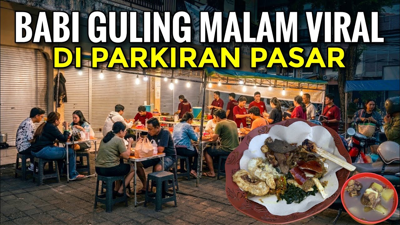 BABI GULING MALAM VIRAL DI PARKIRAN PASAR