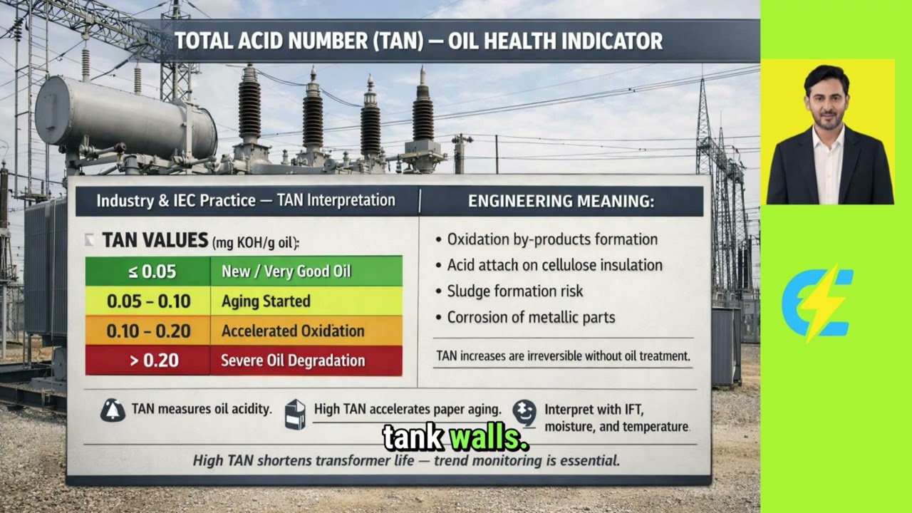 TAN Total Acid Number Explained ⚡ | Transformer Oil Ageing, Limits and Action Plan (IEEE/IEC)