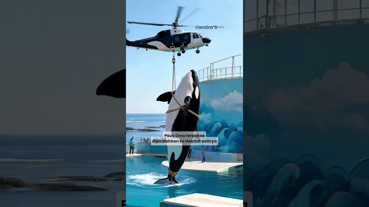 Meresahkan Paus Orca jadinya dipindahkan ke habitat aslinya #animals