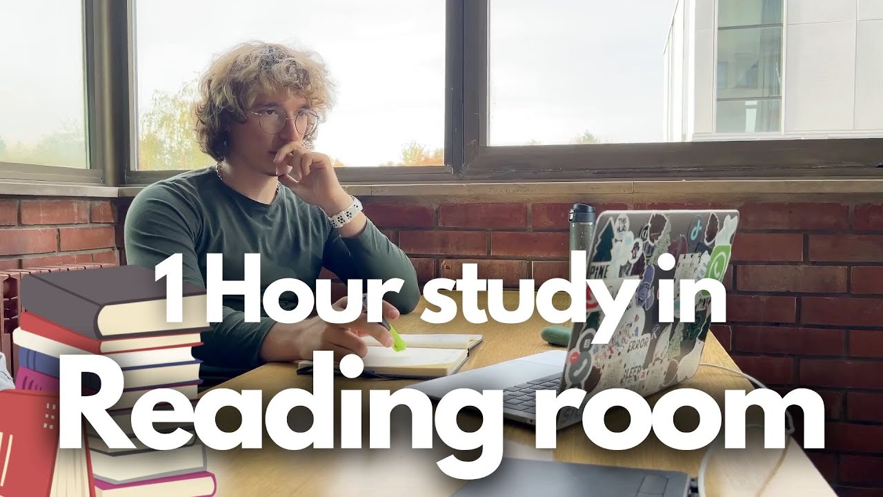 STUDY with ME in READING ROOM for 1 HOUR