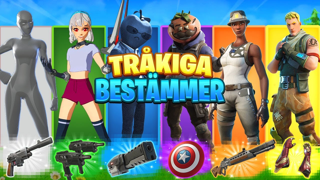TRÅKIGA SKINS BESTÄMMER MINA VAPEN I FORTNITE