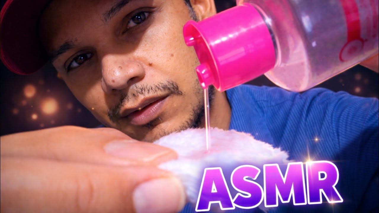 ASMR LIMPEZA DE PELE (Sussurros, Sons de Boca, Skincare, Toque na Tela) #asmrskincare
