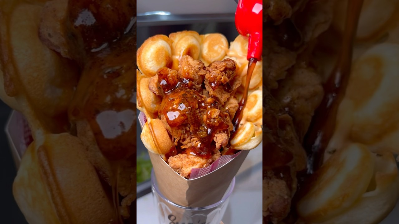 Fried Chicken BUBBLE WAFFLES 🧇