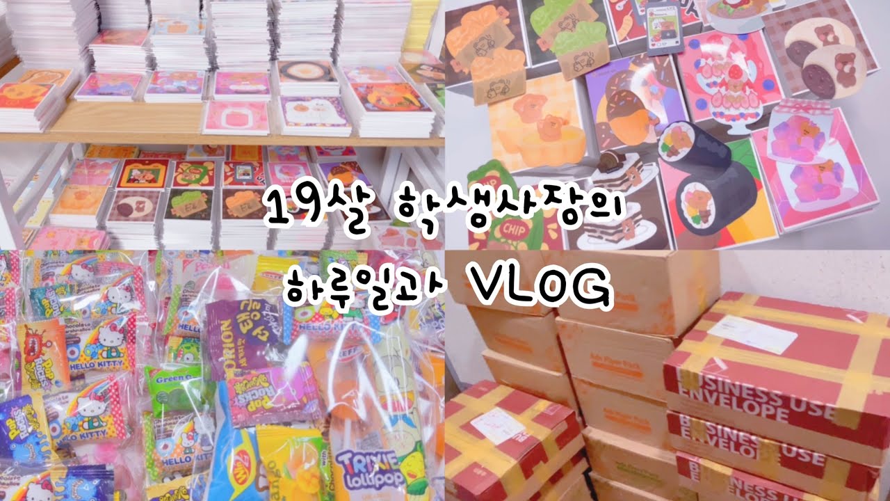 🌟 19살 학생사장 일하는 VLOG 🌟 :: 초보사장 / 학생사장 브이로그 / 학생브이로그 / 포장브이로그 / 문구사업 / 인스 / 도무송 / 랜덤박스 / 떡메모지