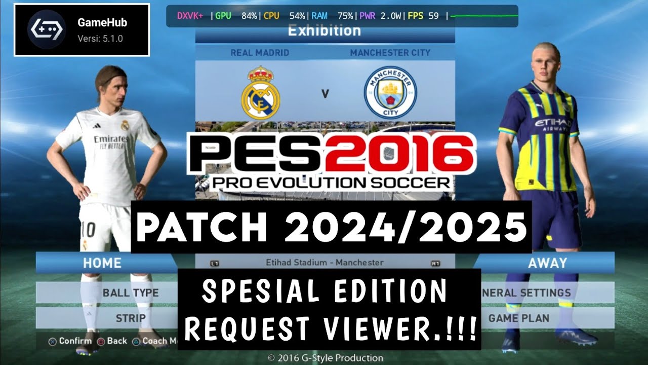 Cara Install PES 2016 Patch 2024/2025 Full Update Transfer & Graphics Realistic!