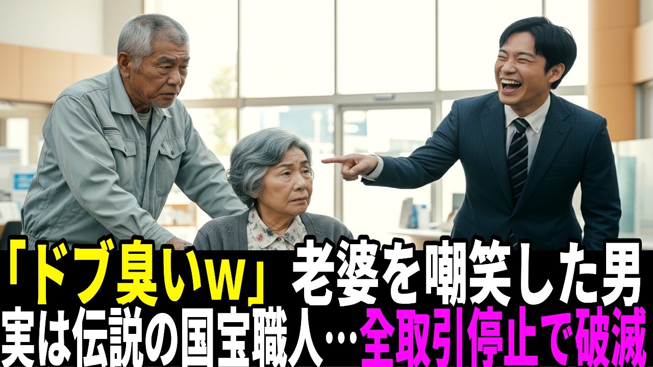 【スカッと】「臭いですね！」と言われ銀行を追い出された車椅子の老夫婦…「中卒のノガダ」と嘲った東大卒チーム長。翌日、社長1000人を連れて銀行を崩壊させる【感動する話】【朗読】【シニア】