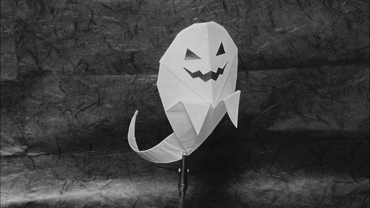 【Origami】Halloween Ghost How to fold 【折り紙】ハロウィン おばけの折り方