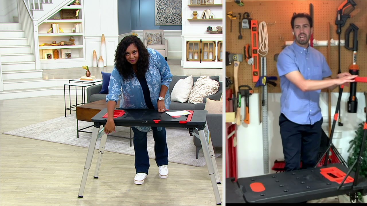7-in-1 Work Bench, Platform, & Hand Truck w/ Power Center on QVC