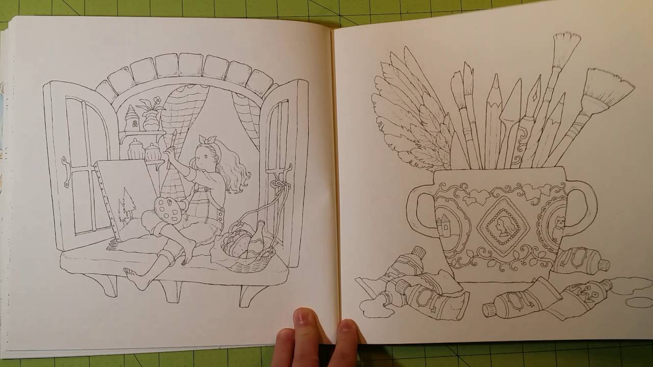 The Longing Room adult coloring book review flip through