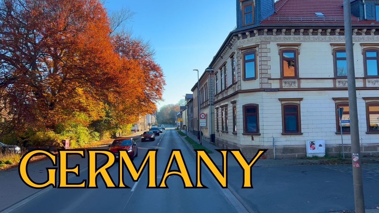 A Road Trip Through Germany | Scenic Drive from Sondershausen to Erfurt 🇩🇪