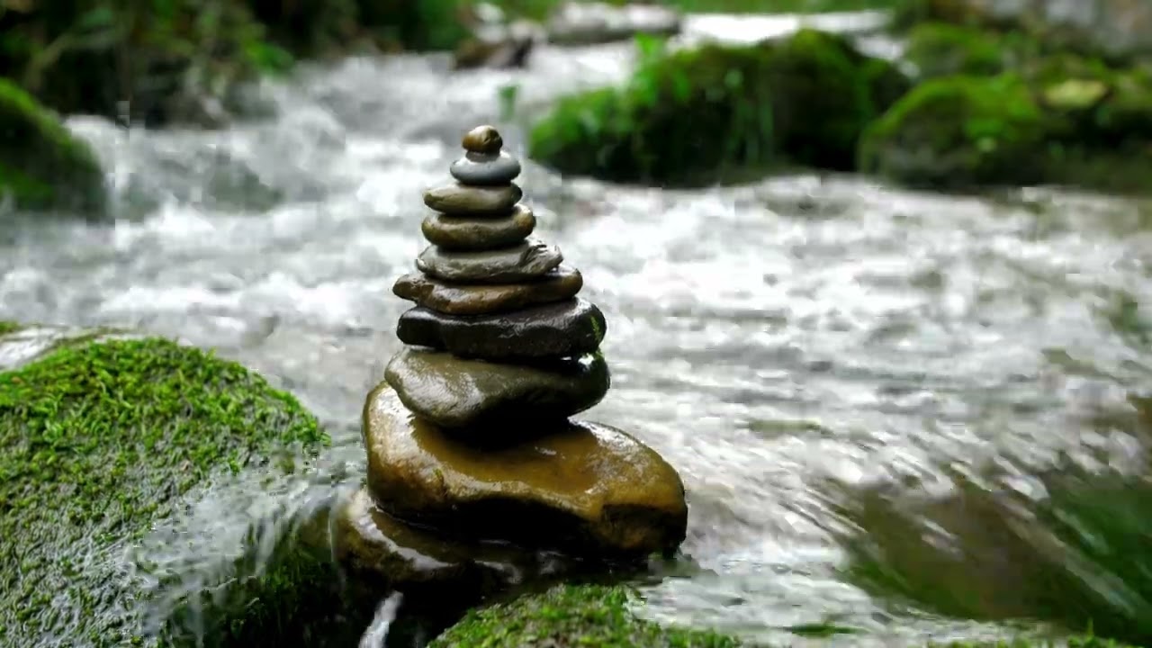 10-MIN. YOGA ZEN RELAXATION and MEDITATION (Flowing Water with Zen-like Rocks Ambience)