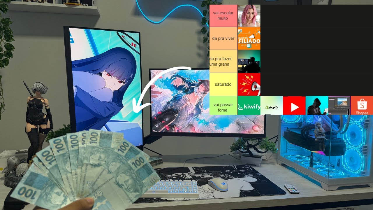 Rankeando os MELHORES jeitos de ganhar dinheiro na internet em 2026 (do pior ao melhor)