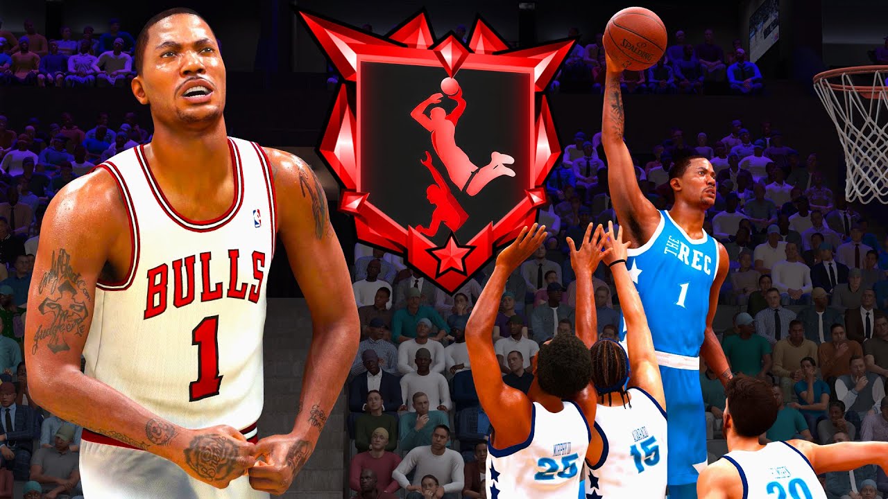 MVP DERRICK ROSE BUILD DUNKS ON EVERYONE IN RANDOM REC ON NBA 2K26!
