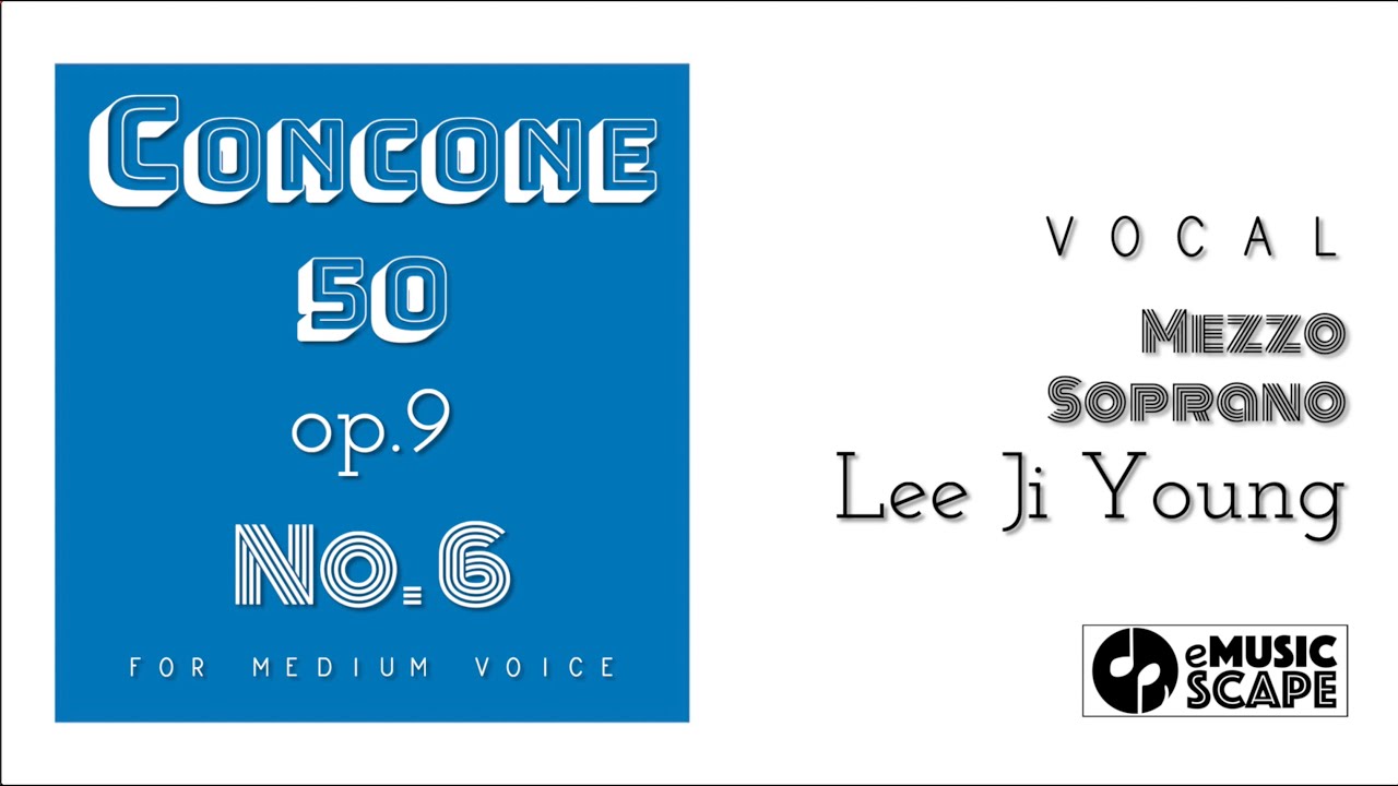 Concone 50, Op.9 No.6 (Medium Voice with Vocal)