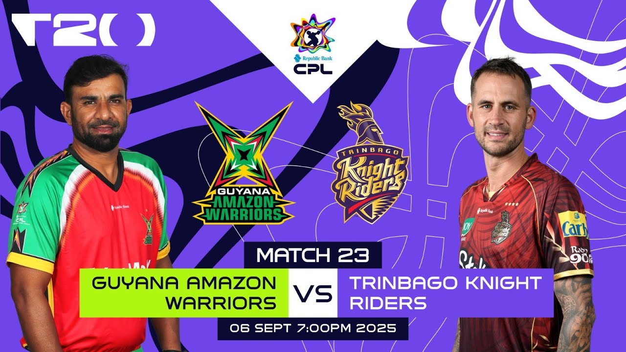 LIVE | Guyana Amazon Warriors vs Trinbago Knight Riders | CPL 2025