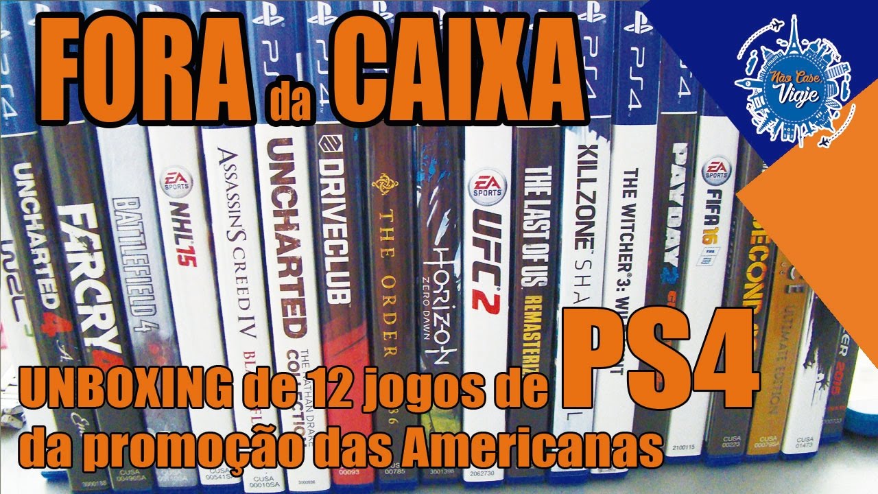 Unboxing de 12 jogos PS4 Dez 2016 - Promo Americanas