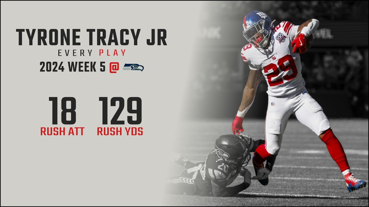 Tyrone Tracy Jr Week 5 Replay: Every Run @ Seattle Seahawks