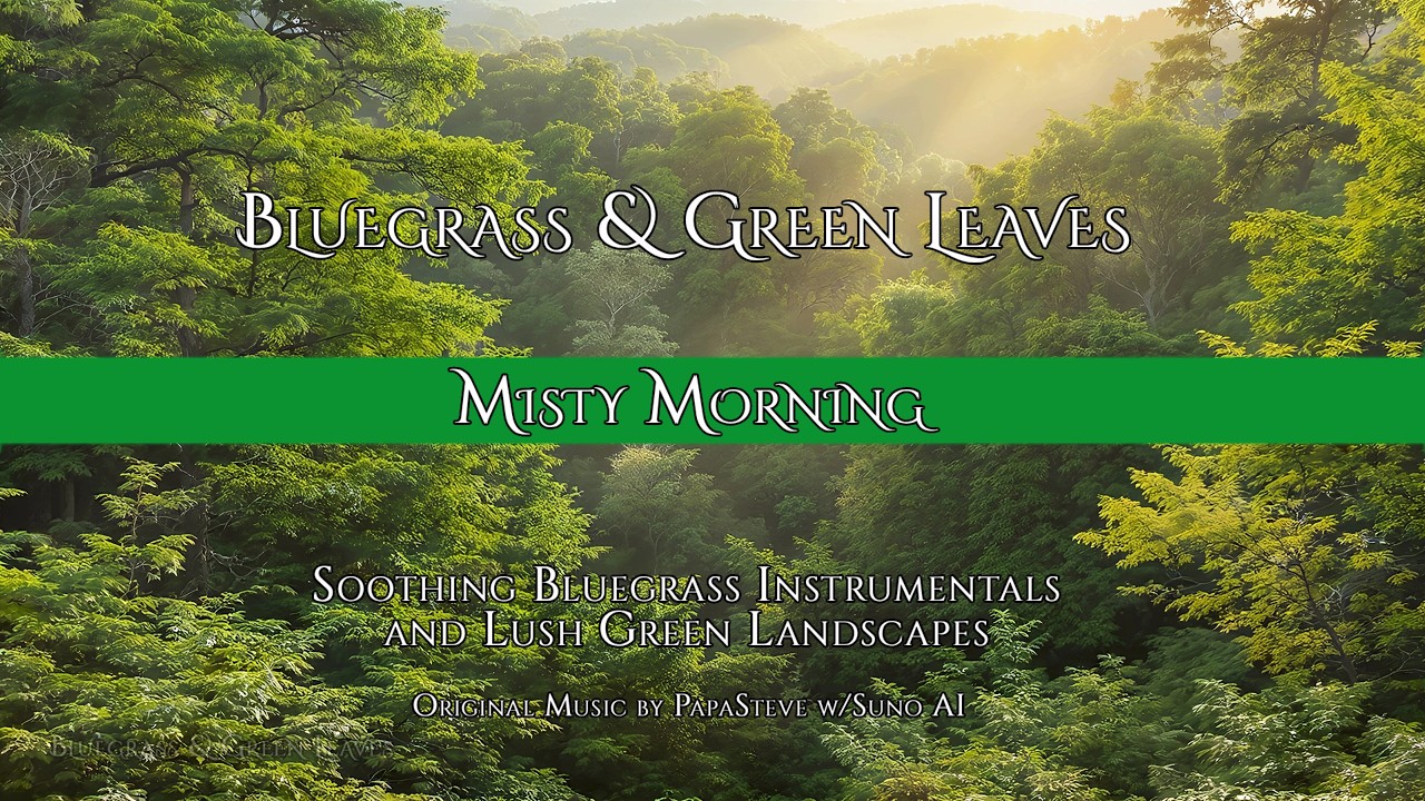 Misty Morning | Bluegrass & Green Leaves 4K Nature Instrumental