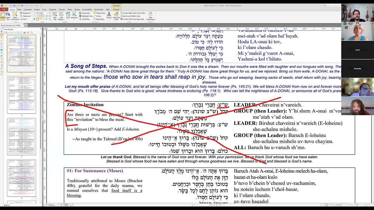 Prayers of the Siddur (Prayer Book): Birkat Hamazon (Prayer after a meal), part 2