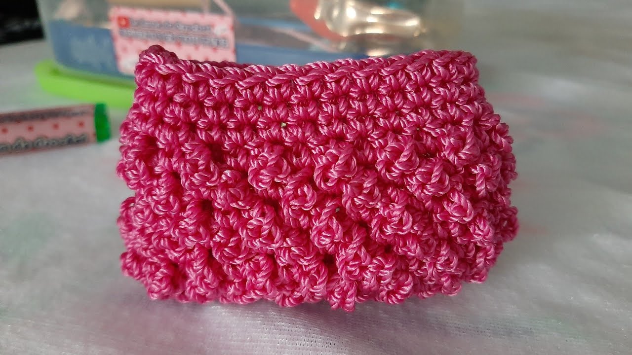 Monedero a crochet punto Chinito