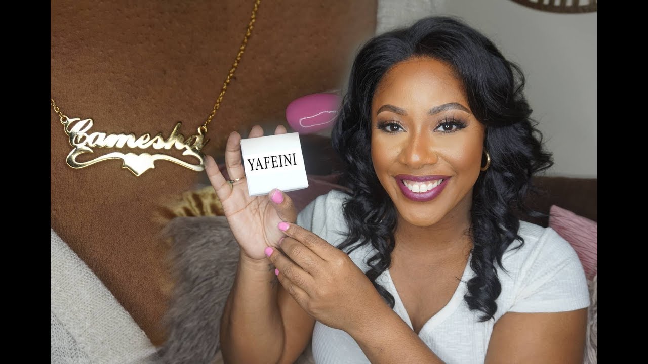 Бюджетный Boujee | Золотое колье с именной табличкой | Yafeini Jewelers