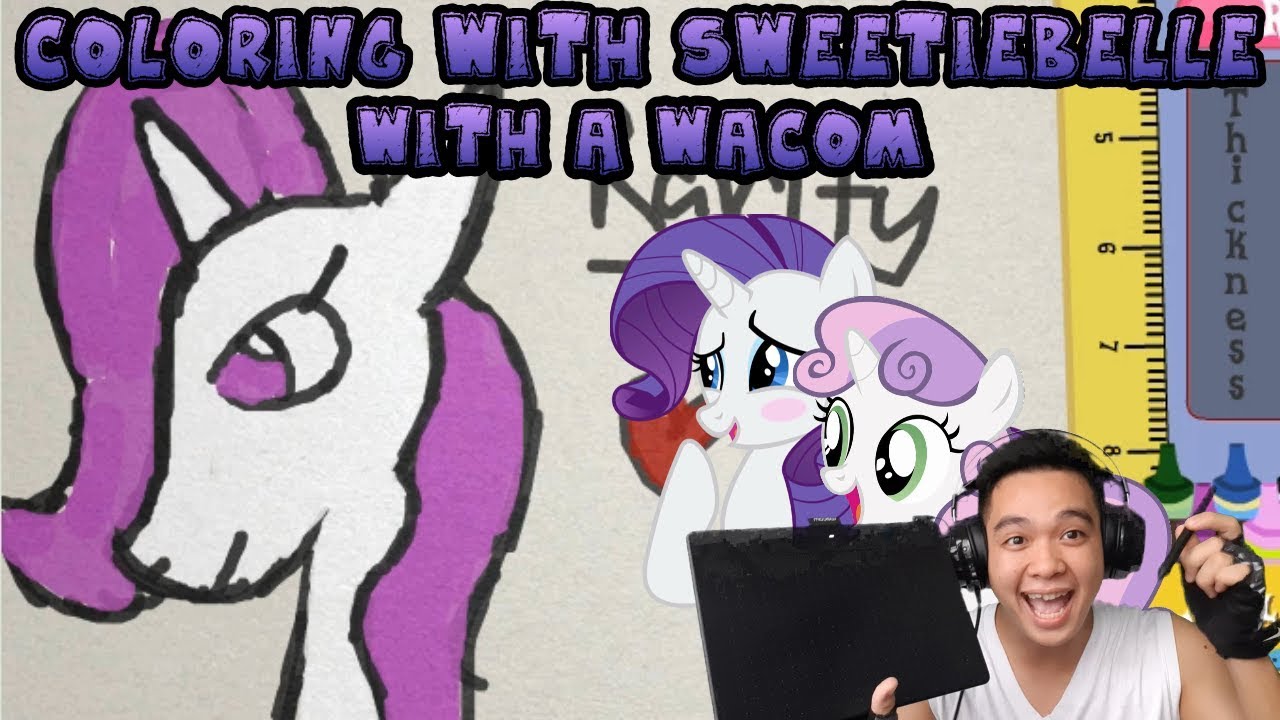 Рэрити обожает, когда ты используешь Wacom! | Раскрашиваем с Sweetie Belle