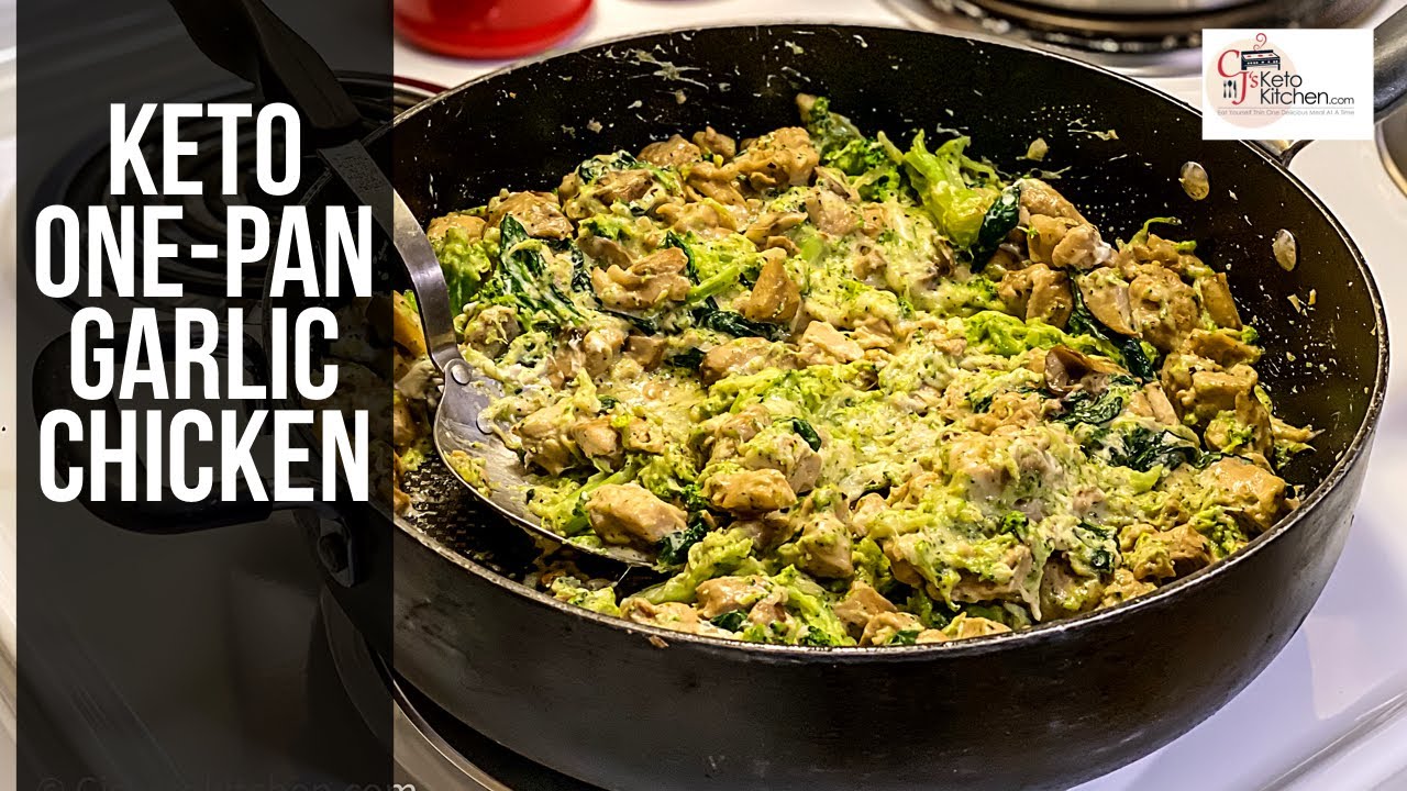 KETO ONE-PAN GARLIC CHICKEN | Dinner in 30 minutes! 
