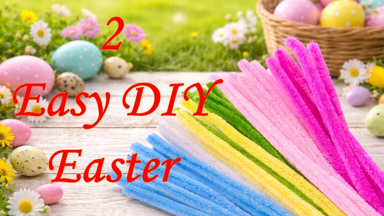 2 Easy DIY Easter Crafts with Pipe Cleaners 🐰 | Cute Easter Craft Ideas | DG Handmade