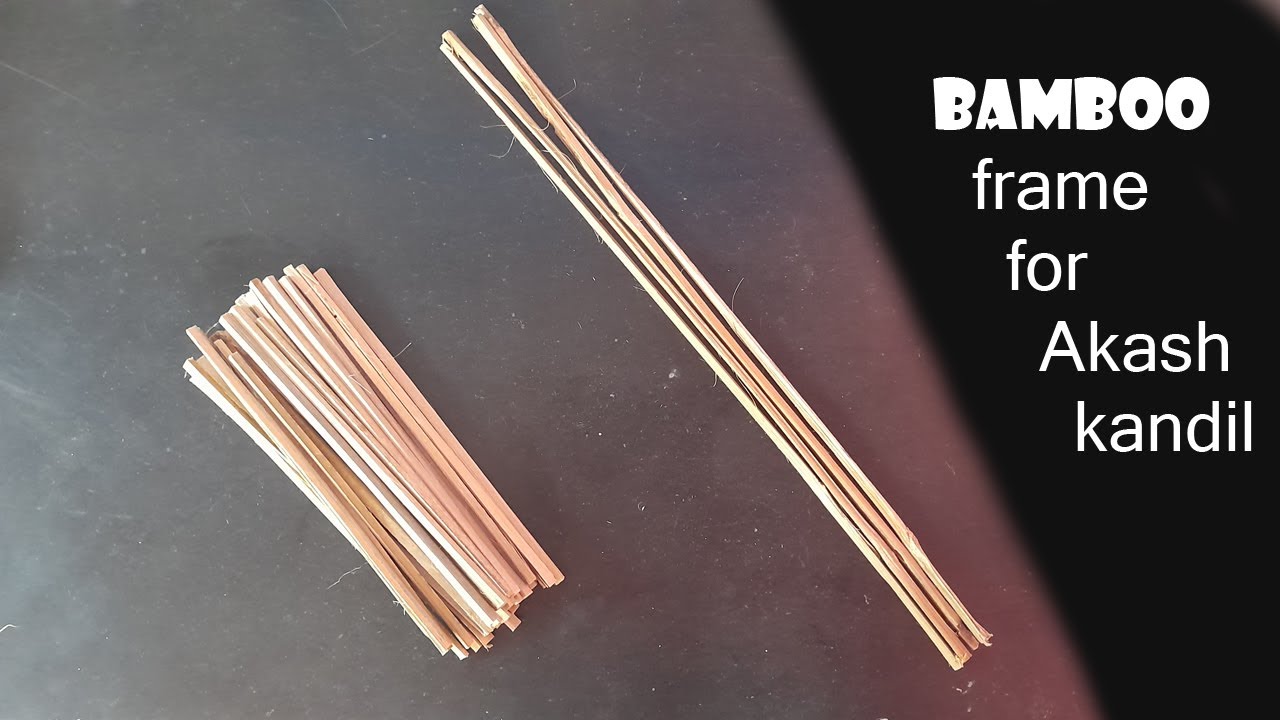 how to make bamboo frame for akash kandil