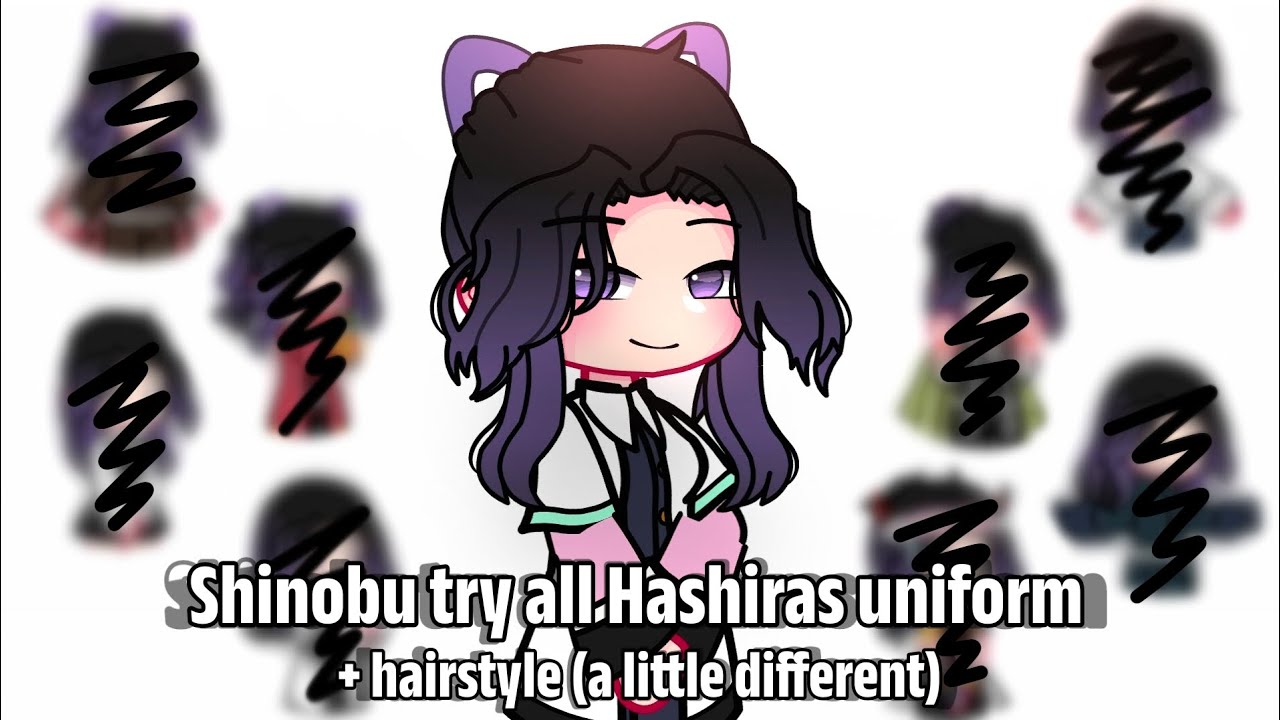 Shinobu try all Hashiras uniform||Kny/Ds||GiyuShino||Not Og||Gacha Plus||Taho-Taho
