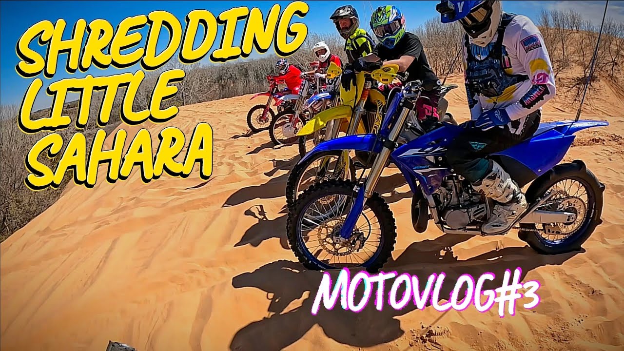 Shredding little sahara sand dunes on 2 wheels 