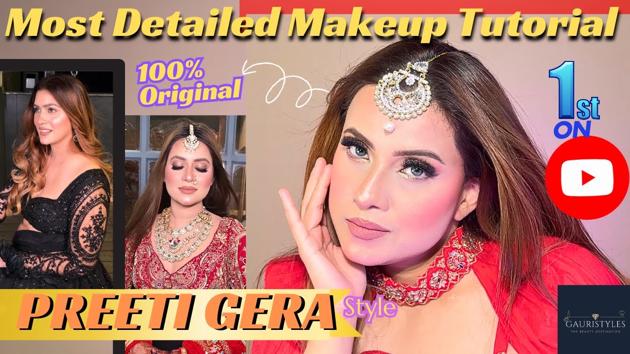 Preeti Gera jaisa Bridal Makeup Look kaise karein | Swati Monga Wedding Look | Gauristyles