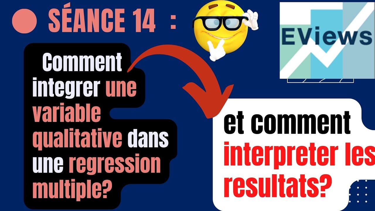 Séance 14 :Comment  insérer variable qualitative dans une regression multiple dans  eviews ?#eviews